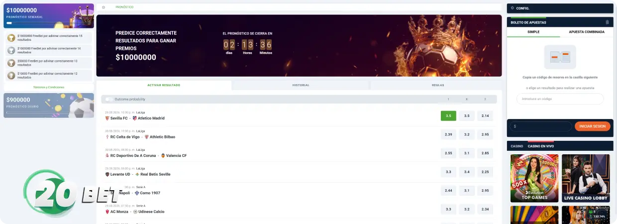 20Bet Apuestas en Línea